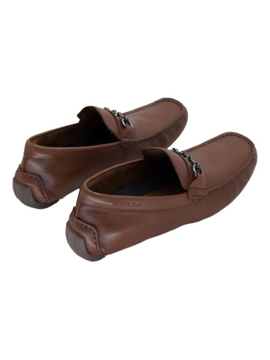 Kenneth Cole Driver Loafers Classic Detail Medium Brown Mens US 10.5 EU 44